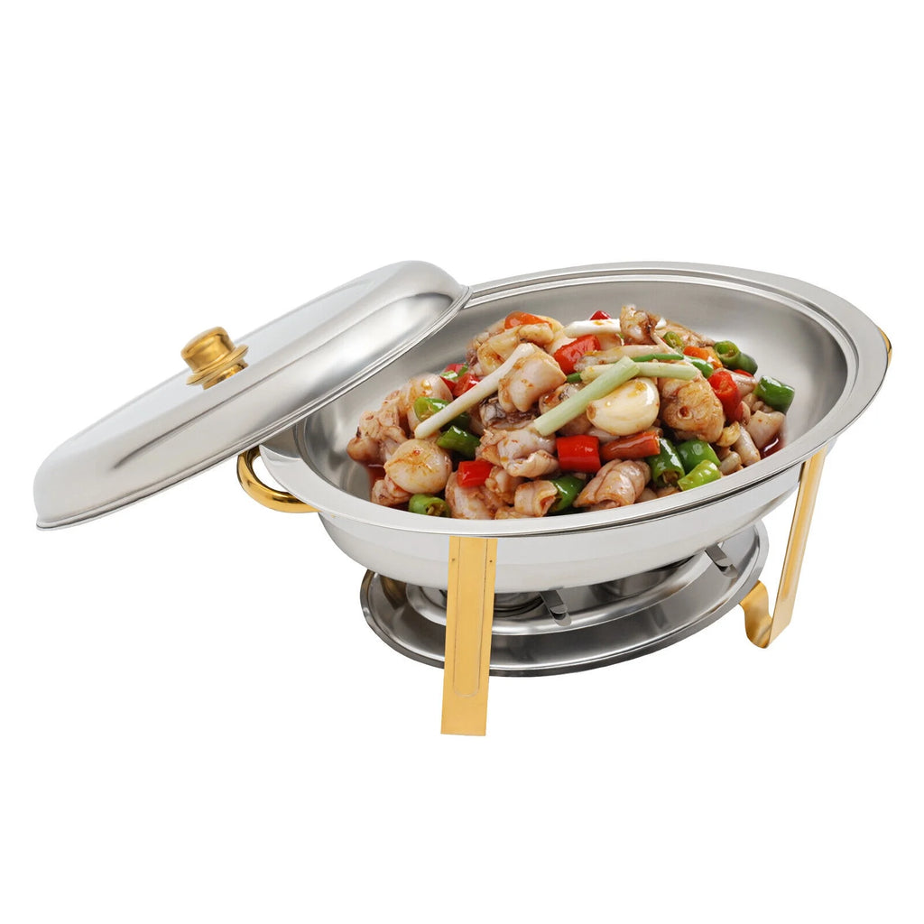5.5L Stainless Steel Oval Chafing Dish with Lid S6396
