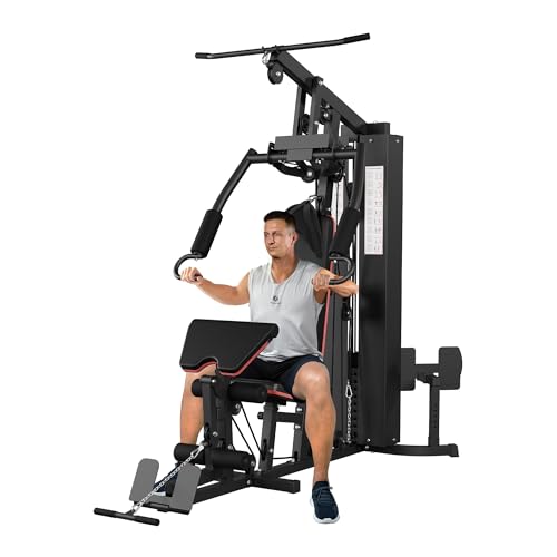 150LBS Weight Stack Home Gym Equipment with Pulley System D327