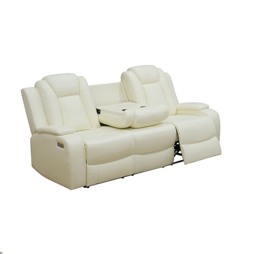 White 3-Piece Recliner Sofa Set R887265