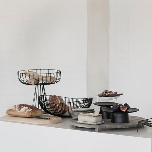 Round White Iron Fruit Bowl M609171