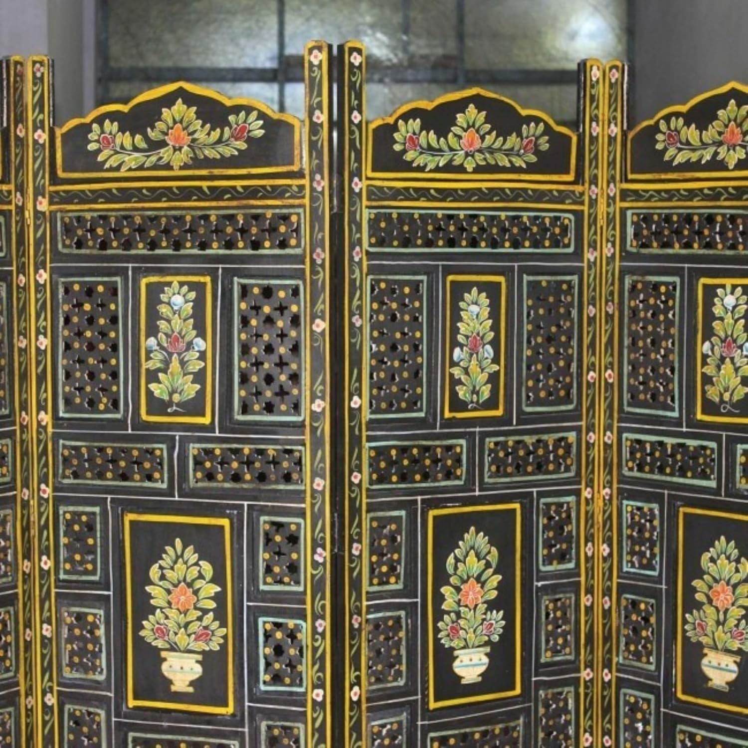 Hand Carved Painted Partition Divider V83433