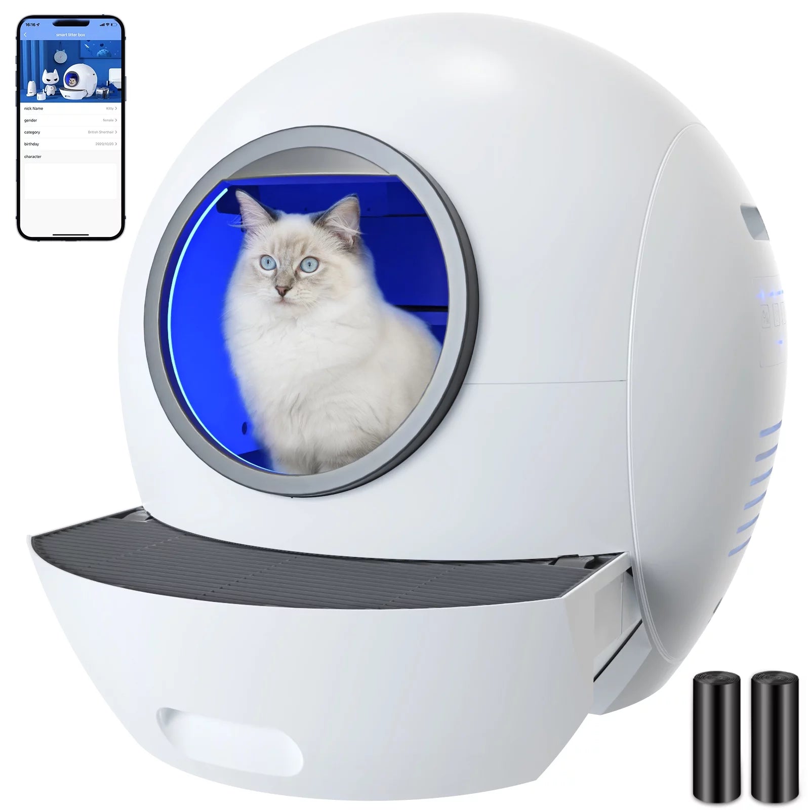 WiFi Smart Self-Cleaning Cat Litter Box K407