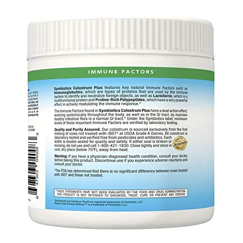 Colostrum Plus Powder Supplement, 6.3 Ounces (180 g) H43705