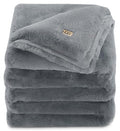 Charcoal Dark Grey 50-inch x 70-inch Faux Fur Throw Blanket A155215