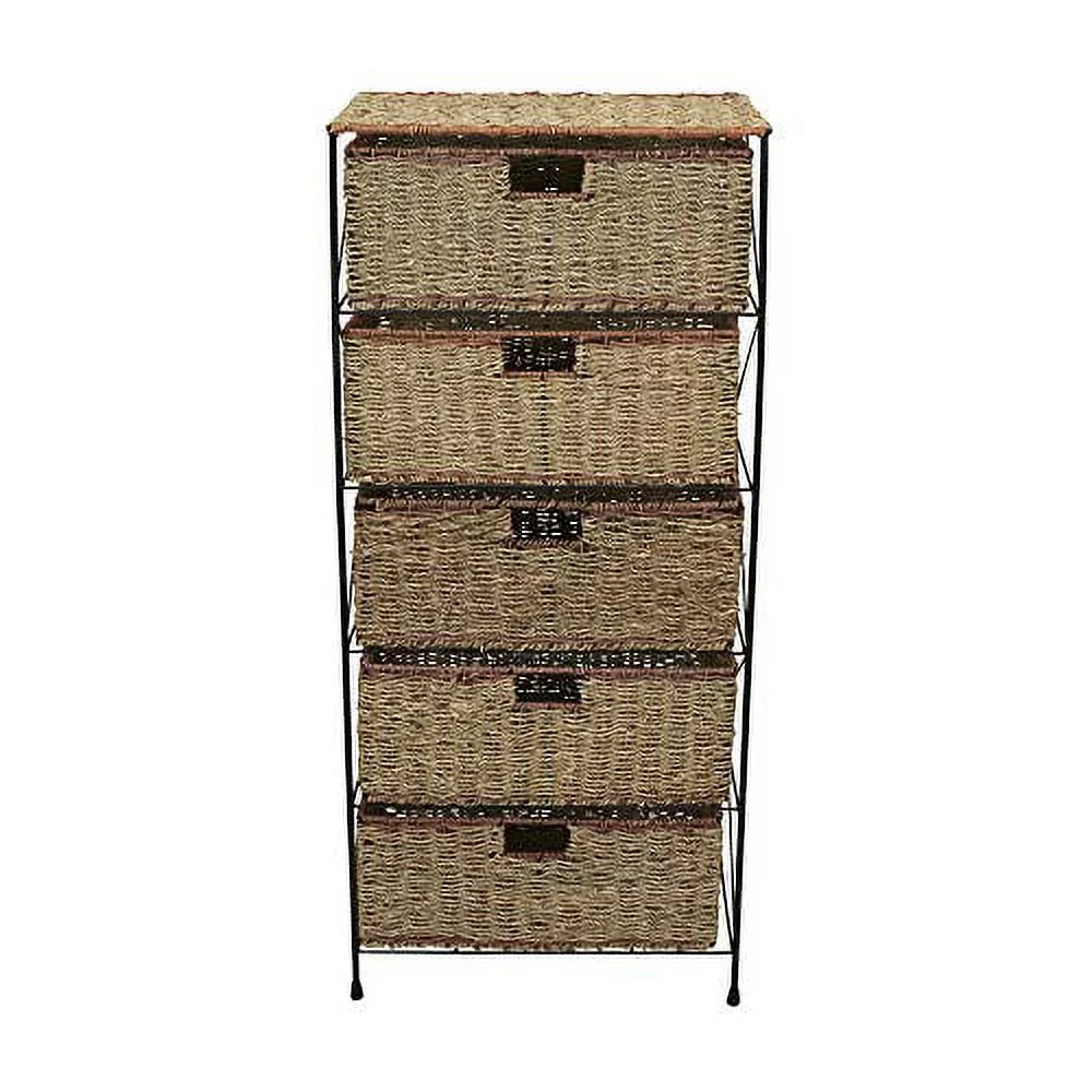5-Drawer Rattan Storage Unit G5323