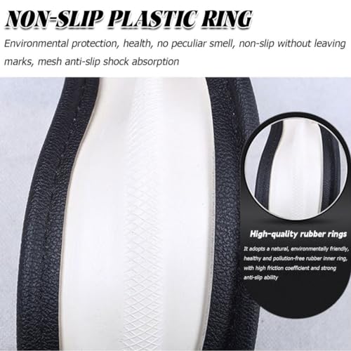 Leather Car Steering Wheel Cover, 14.5-15 Inch Universal X9440