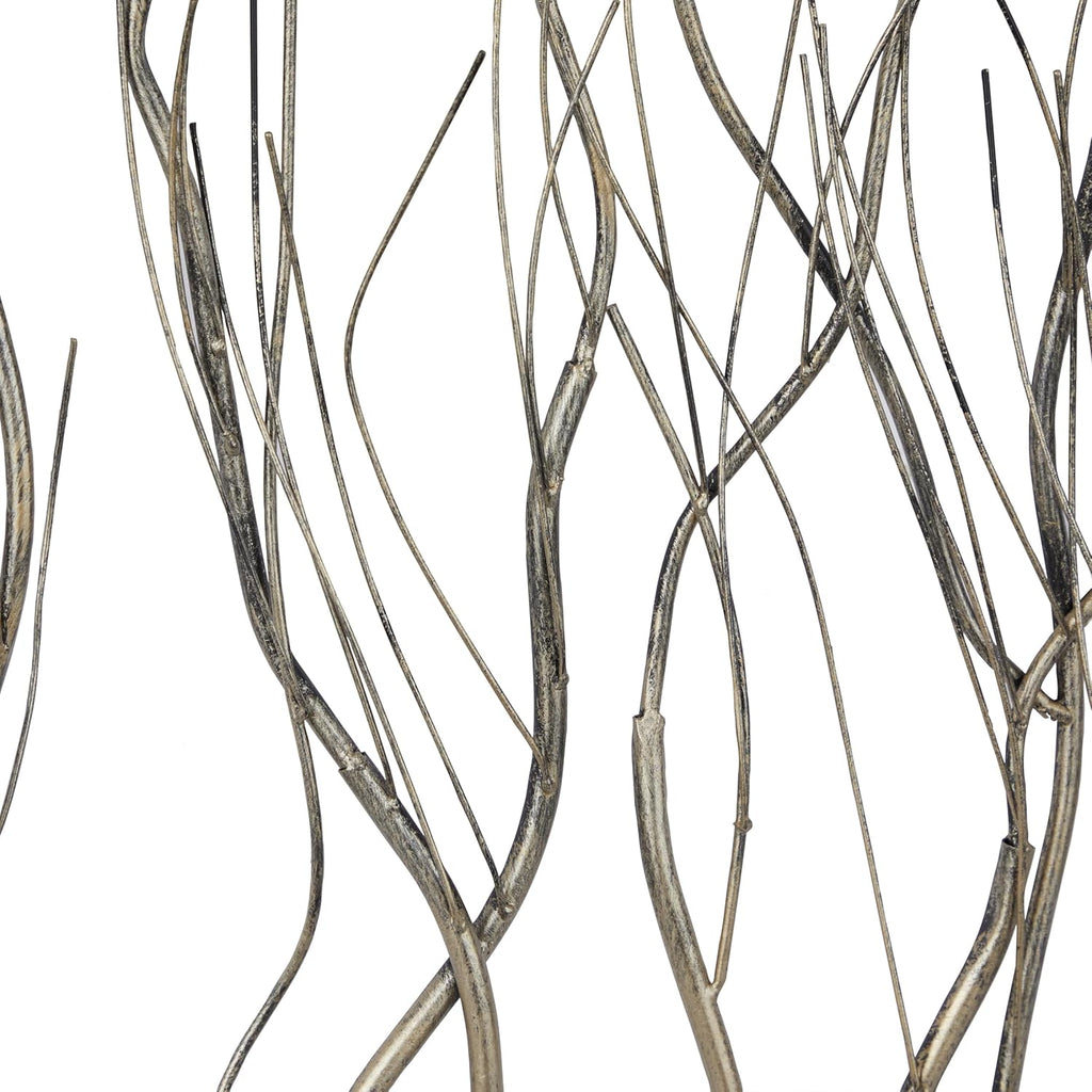 Silver Metal Wall Sculpture 48 x 22 Inch G3472