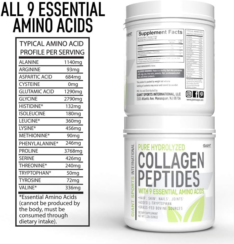 Collagen Peptide Powder Hydrolyzed Amino Acids 1 LB W604072
