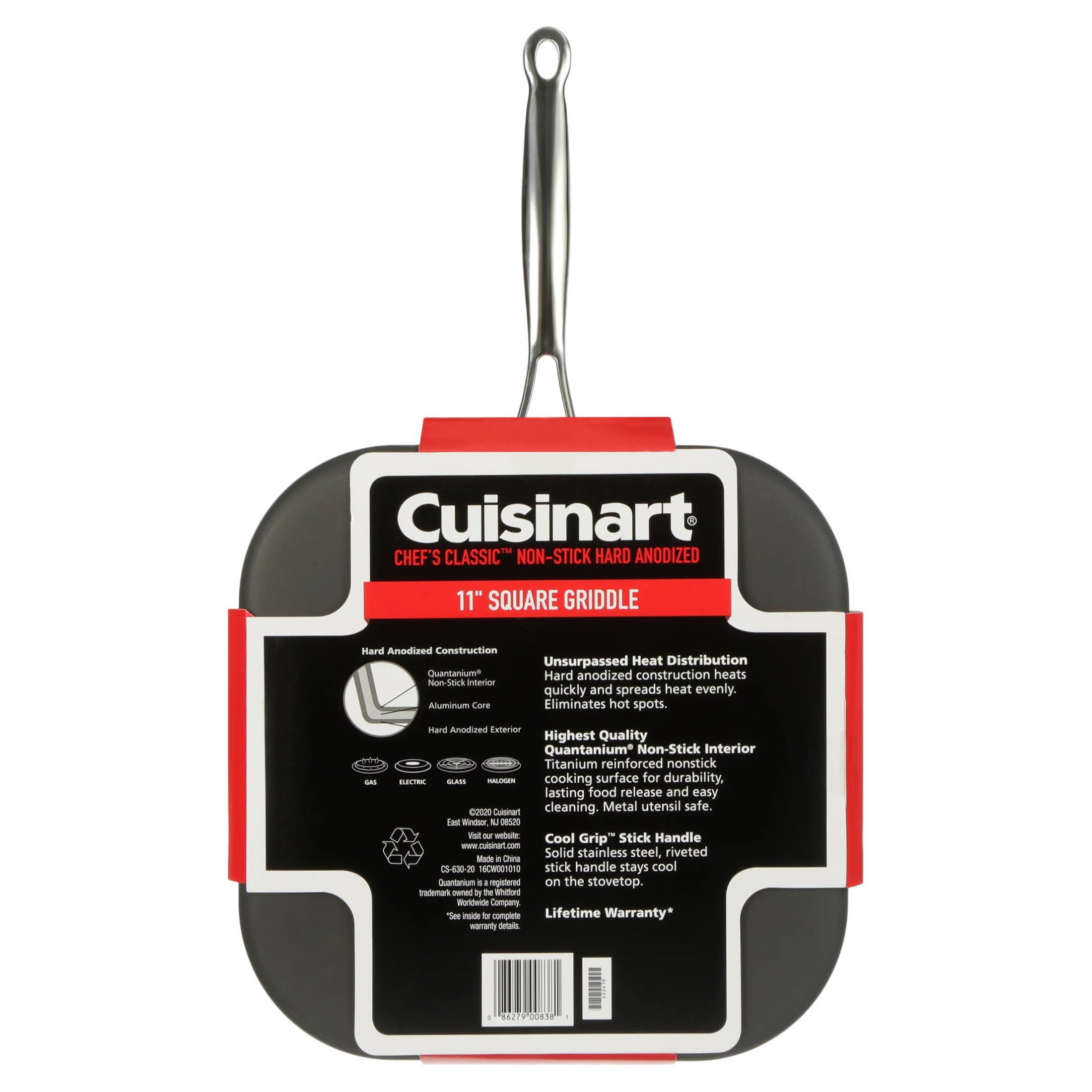 Non-Stick Hard Anodized 11" Square Griddle C351416