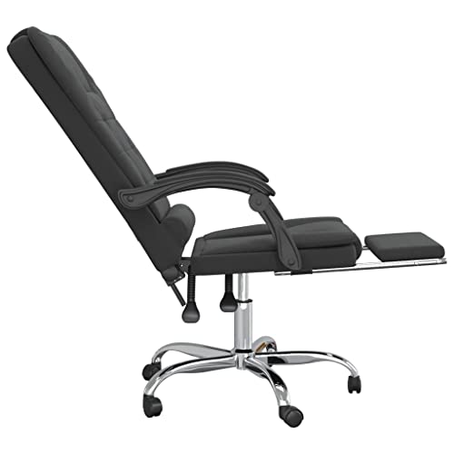 Black Velvet Massage Reclining Office Chair K258344