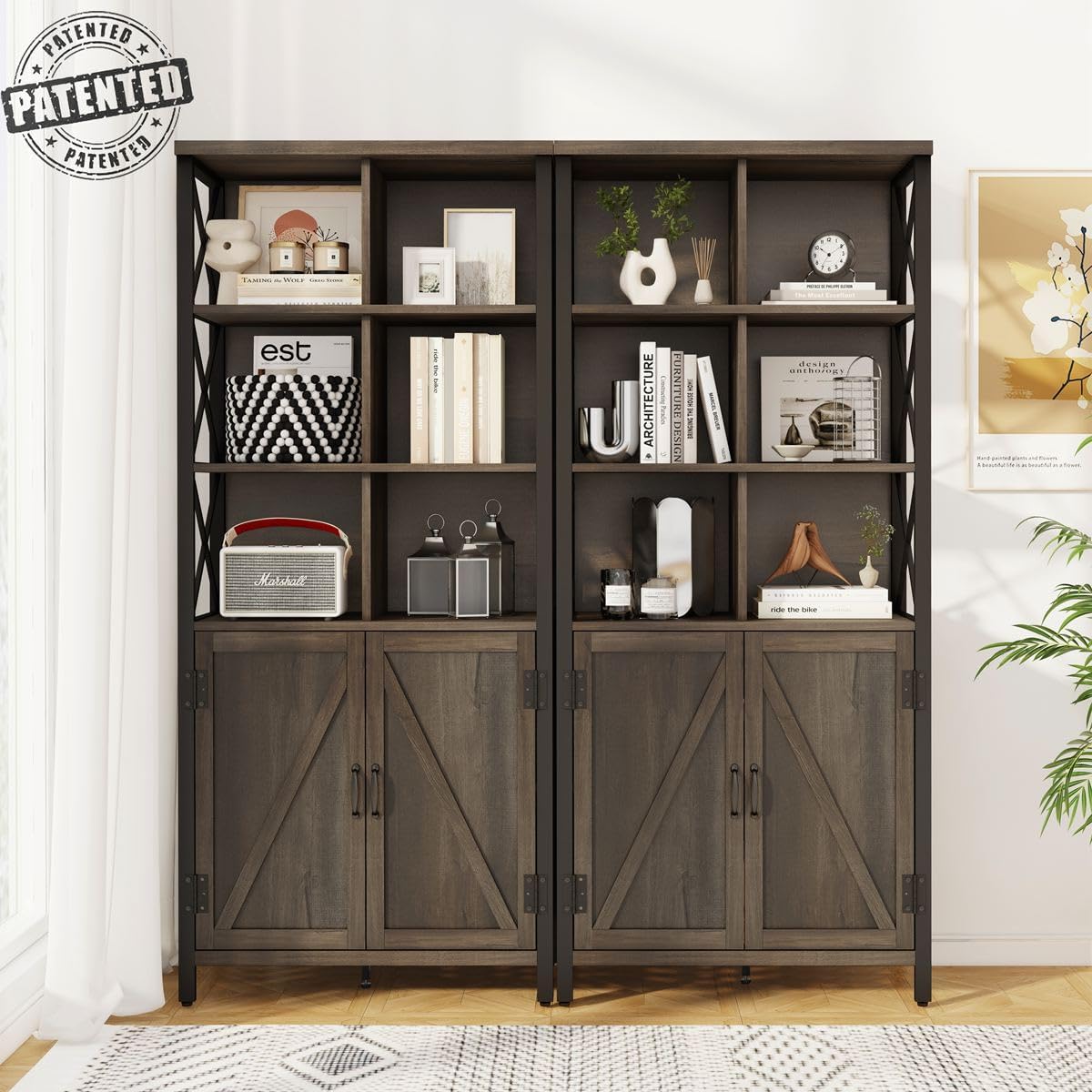 L Shaped Computer Desk with Bookshelf Z31966