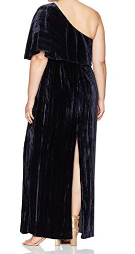 Long Velvet One Shoulder Dress R6918