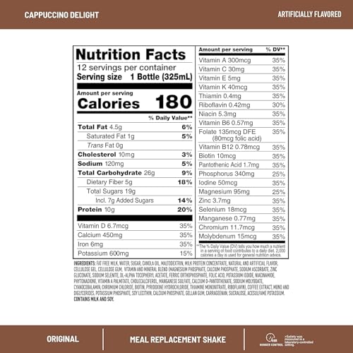 Creamy Milk Chocolate Meal Replacement Shake, 11 Fl. Oz, 4 Count (Pack of 3) H408753