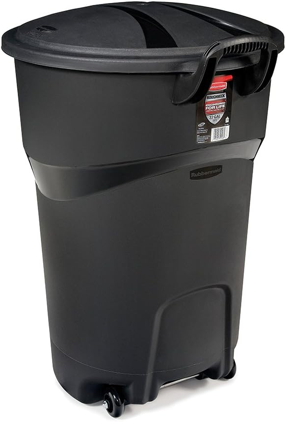 32 Gallon Black Rollout Trash Can R75100
