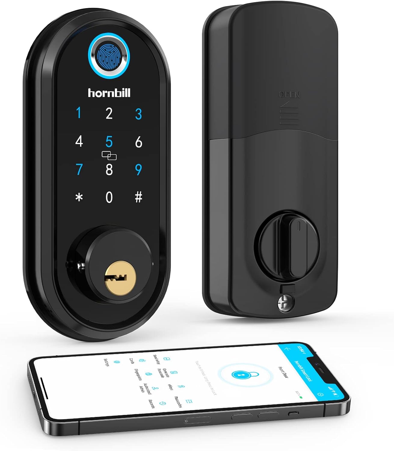 7-in-1 Fingerprint Door Lock with Touchscreen Keypad L635940