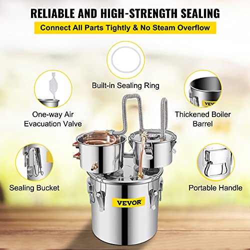 Stainless Steel Alcohol Distiller with Copper Tube and Circulating Pump, 3 Pots L33815
