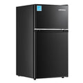 3.1 Cu.Ft Double Door Mini Fridge with Freezer, Black Y562561