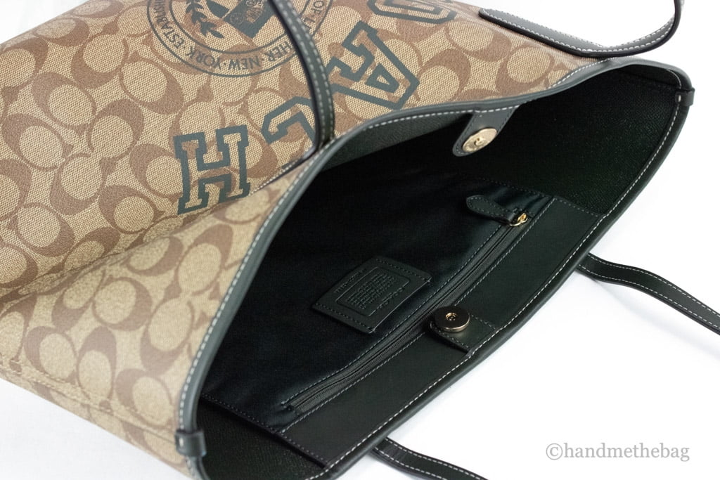 Varsity Khaki Amazon Green Multi Signature Canvas City Tote Bag R5827