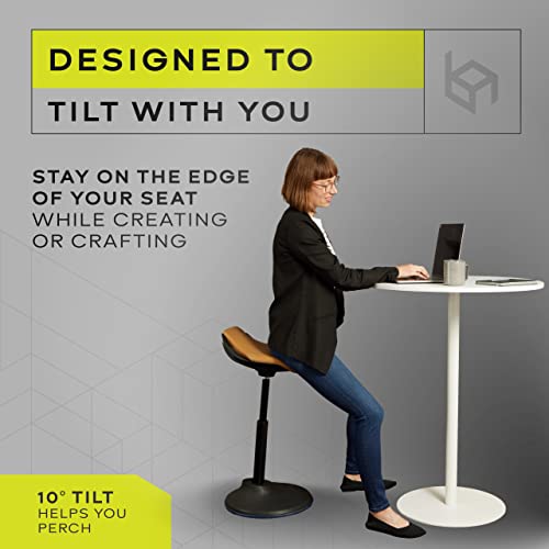 Black Ergonomic Standing Desk Chair with Back Support Z9489