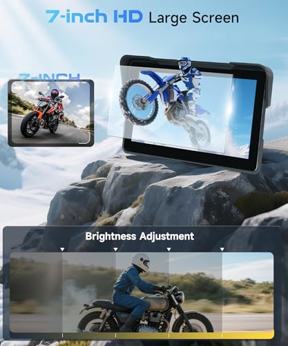 7Inch Motorcycle Carplay Screen, Wireless CarPlay & Android Auto with Waterproof Touchscreen S6764