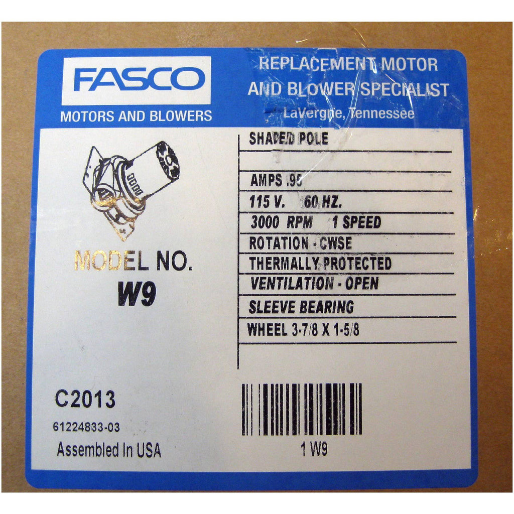 Water Heater Draft Inducer, 3000 RPM N38836