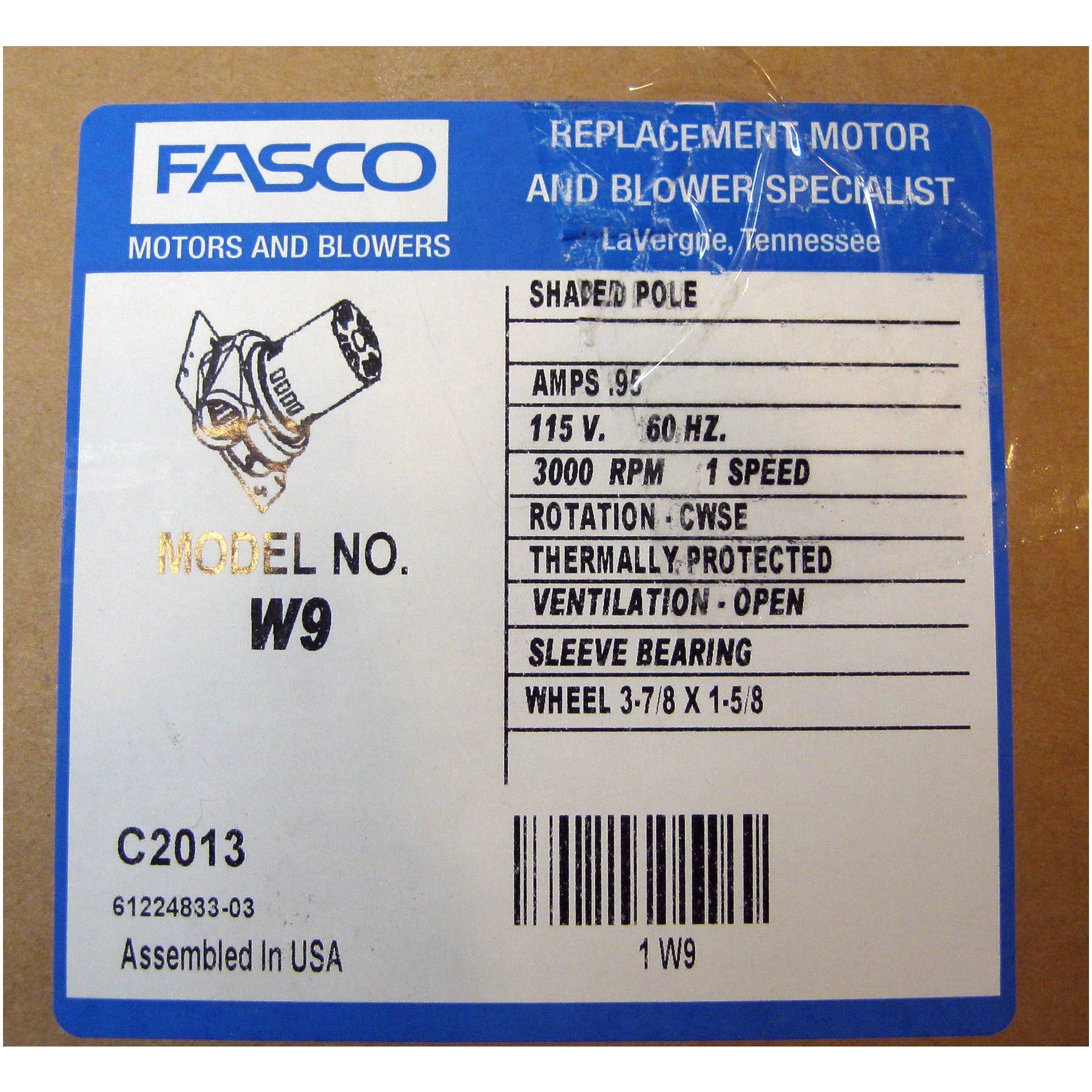 Water Heater Draft Inducer, 3000 RPM N38836