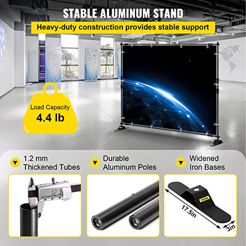 8 x 8 Ft Adjustable Height Backdrop Stand with Carrying Bag Y956167