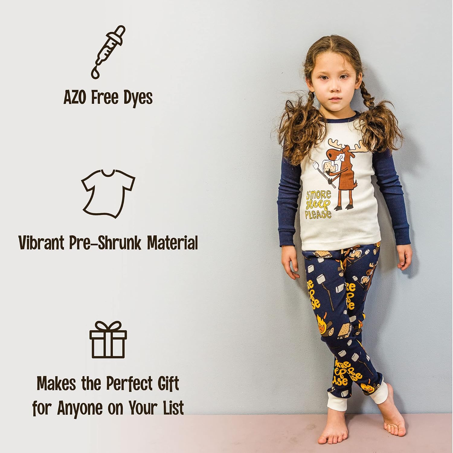 Warm Long-Sleeve Pajama Sets for Kids A111365