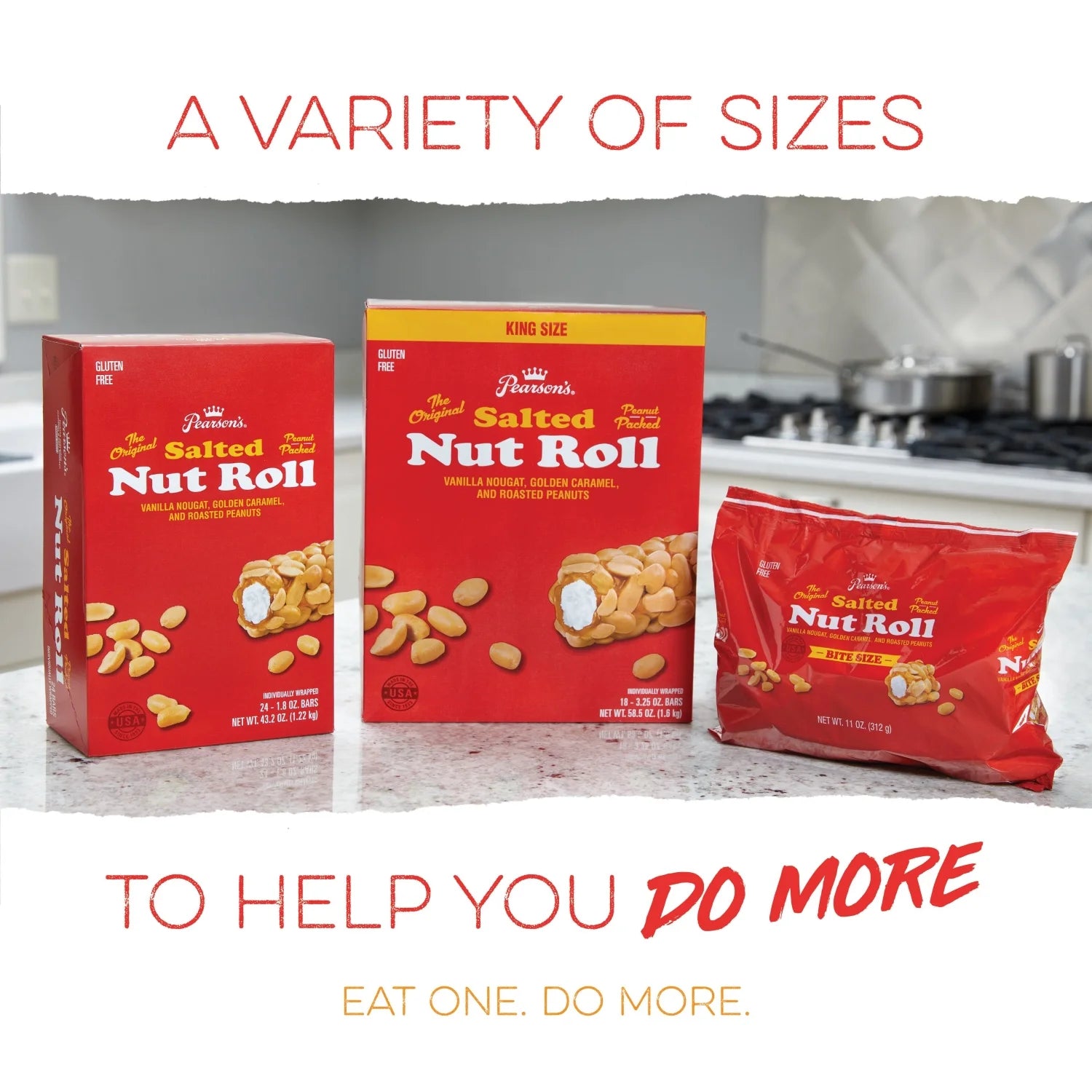Salted Nut Roll 3.25 oz. King-Size Candy Bars 18 Count E184