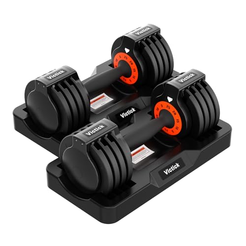 25/55lb Pair Adjustable Dumbbells Set with Anti-Slip Metal Handle R969
