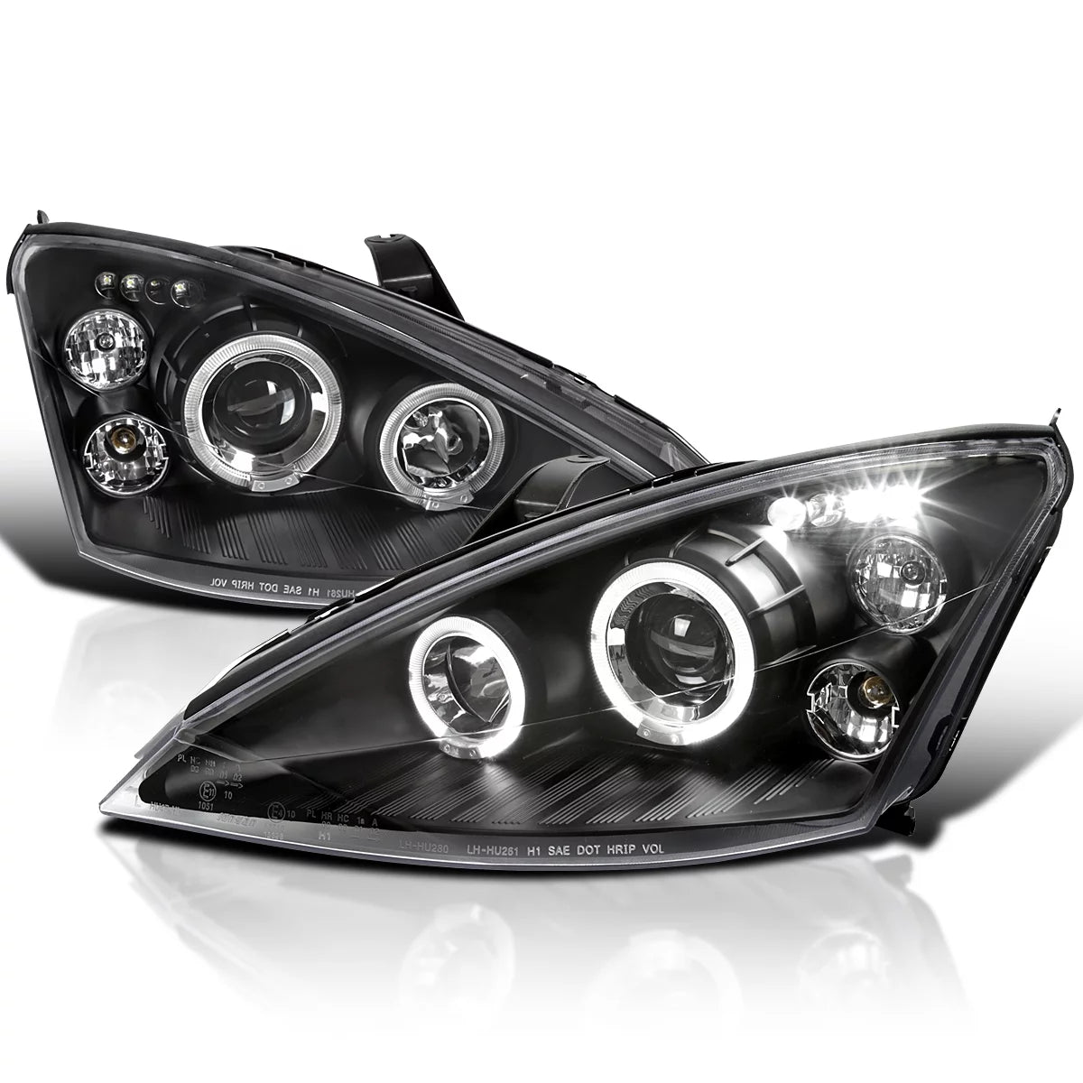 Black LED Projector Headlights Pair Y6726