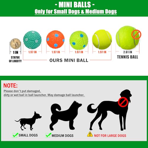 Dog Ball Thrower Launcher with 6 Mini Balls M11108