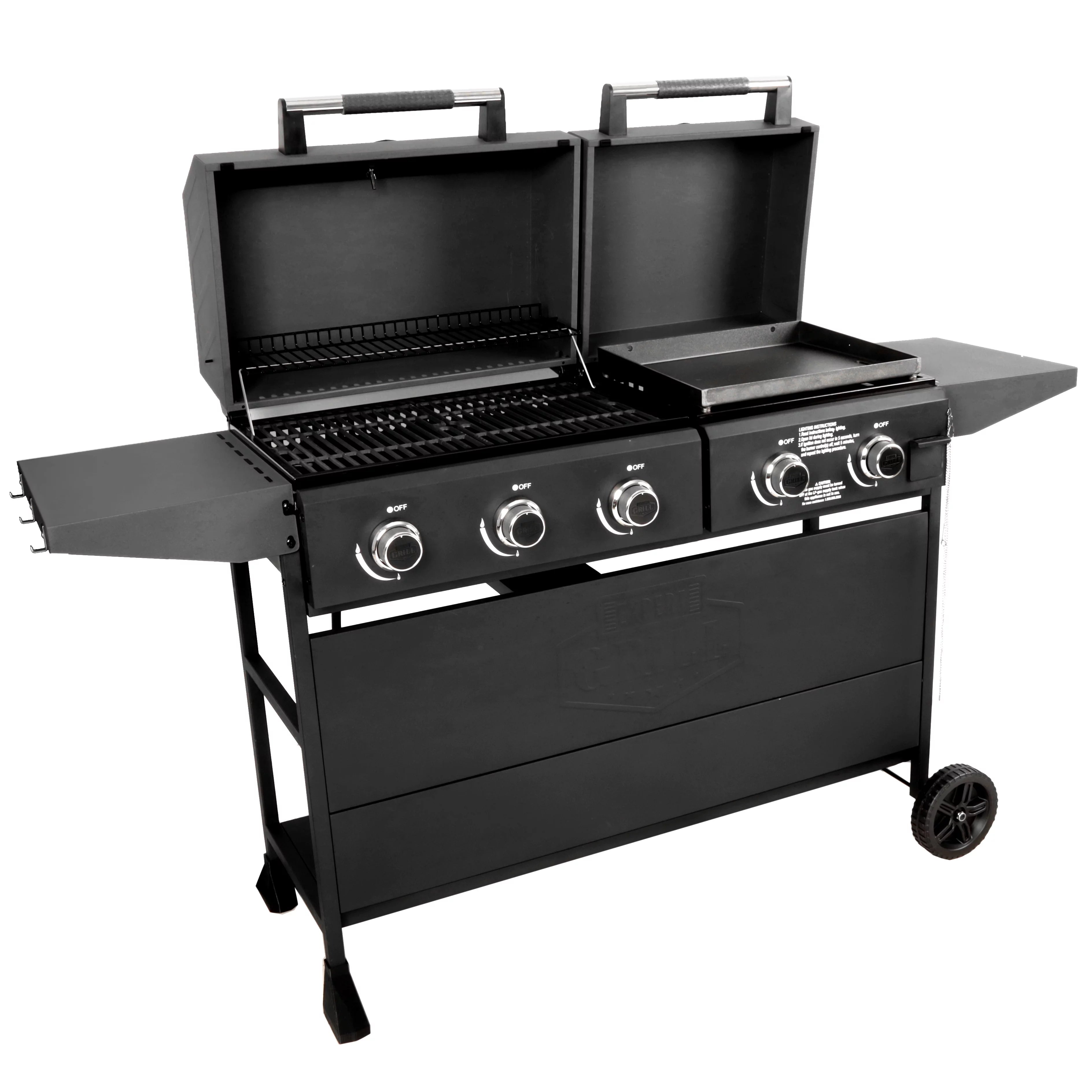 Black 5 Burner Propane Gas Grill and Griddle G255