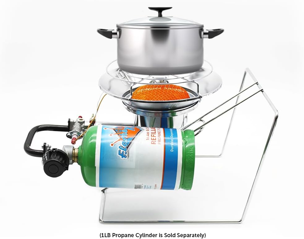 Portable Propane Heater Cooker 15,000 BTU Silver Z8643