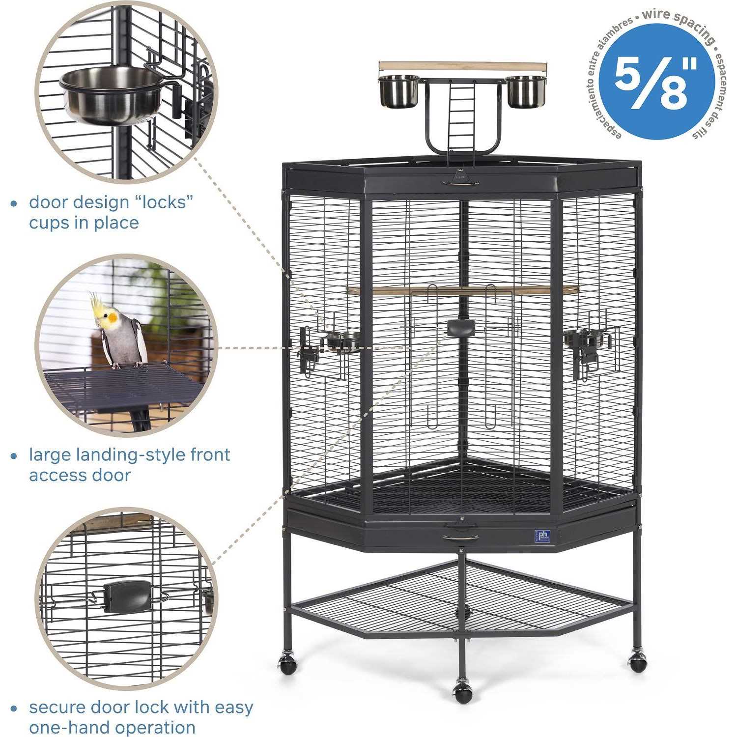 Prevue Cage Corner with Playtop U629311