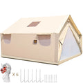 Canvas Wall Tent 10x12ft with PVC Storm Flap Waterproof with Stove Hole K98550