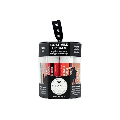 6 Pc Lip Balm Vanilla, Coconut, Milk & Honey, Berry, Peppermint, Blood Orange Scented Chapstick 0.28oz S534