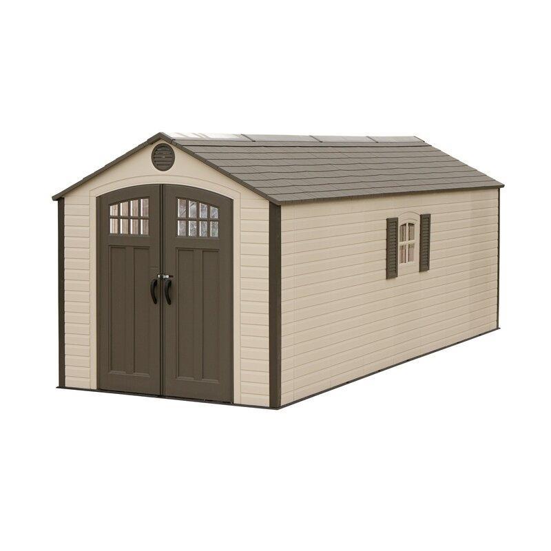 8 ft. W x 20 ft. D Plastic Storage Shed X448