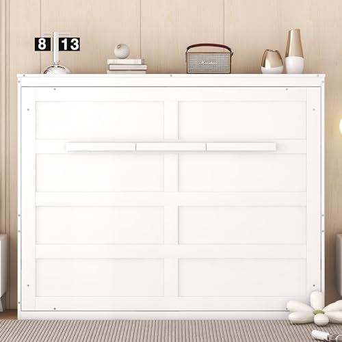 White Solid Wood Queen Size Foldable Platform Bed A328130