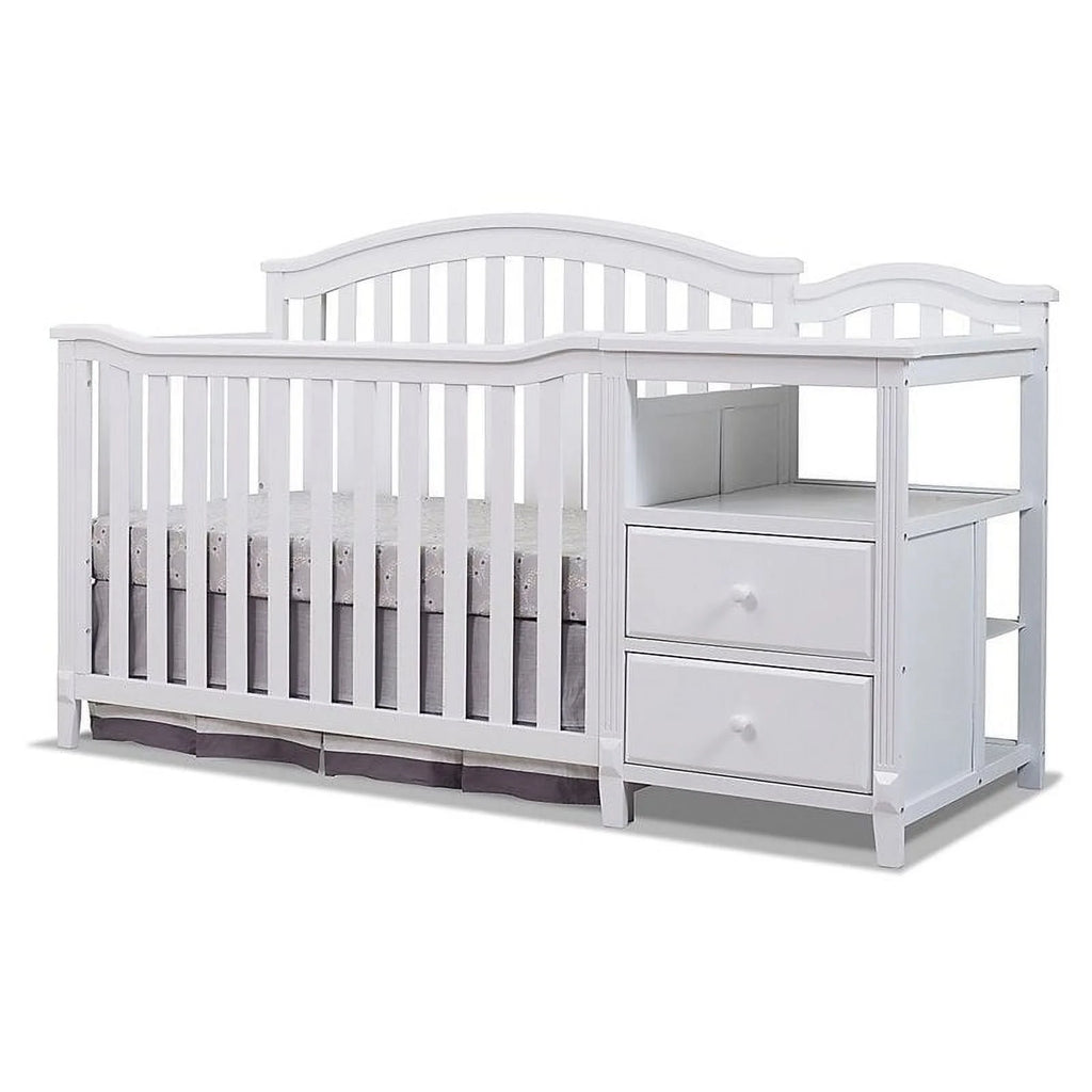 White 6 Drawer Double Dresser Set with Changing Table X582