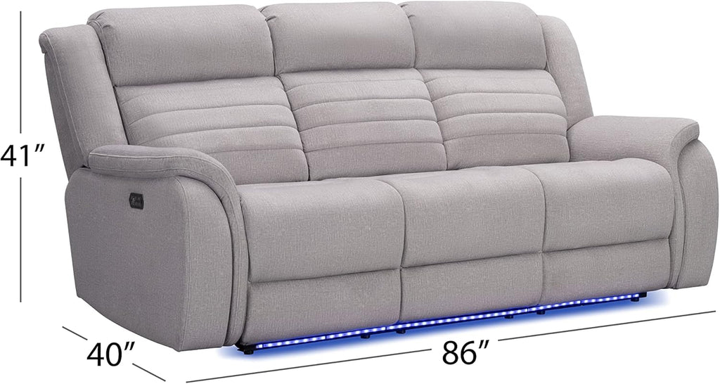 Gray Fabric Power Reclining Sofa V118800
