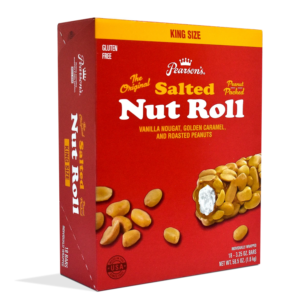 Salted Nut Roll 3.25 oz. King-Size Candy Bars 18 Count E184