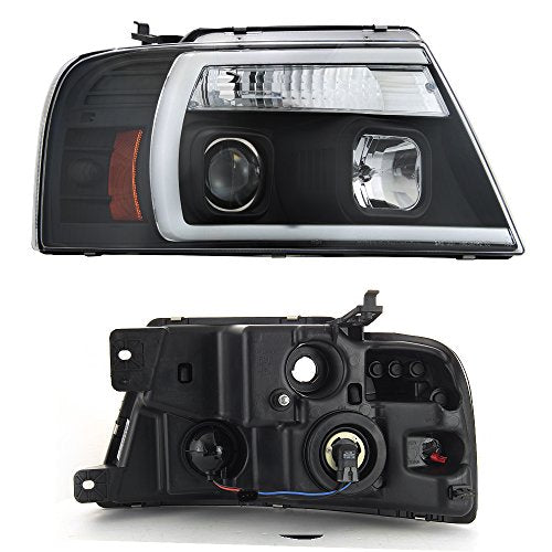 Black LED Projector Headlights Pair Z189
