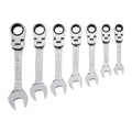 7-Piece SAE Ratcheting Combination Wrench Set F708944