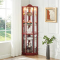 Lighted Corner Curio Cabinet with Glass Doors Q7459