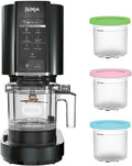 Black Ice Cream Maker with 3 Pint Containers Q74421