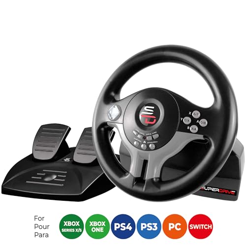 Racing steering wheel with pedals and gearshift paddles M751