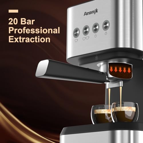 20 Bar Espresso Machine with Milk Frother Steam Wand, 50oz Water Tank A269