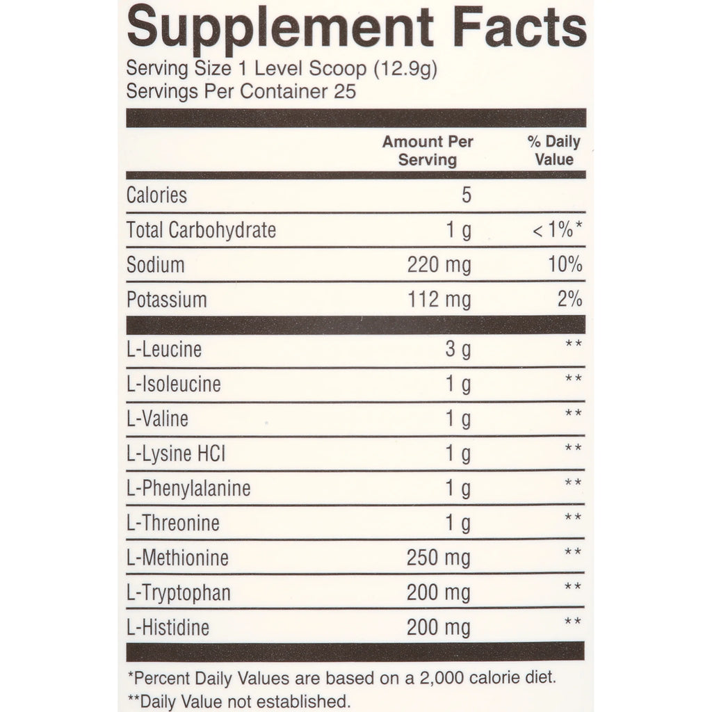 25 Servings Essential Amino Acids Powder Supplement L6459