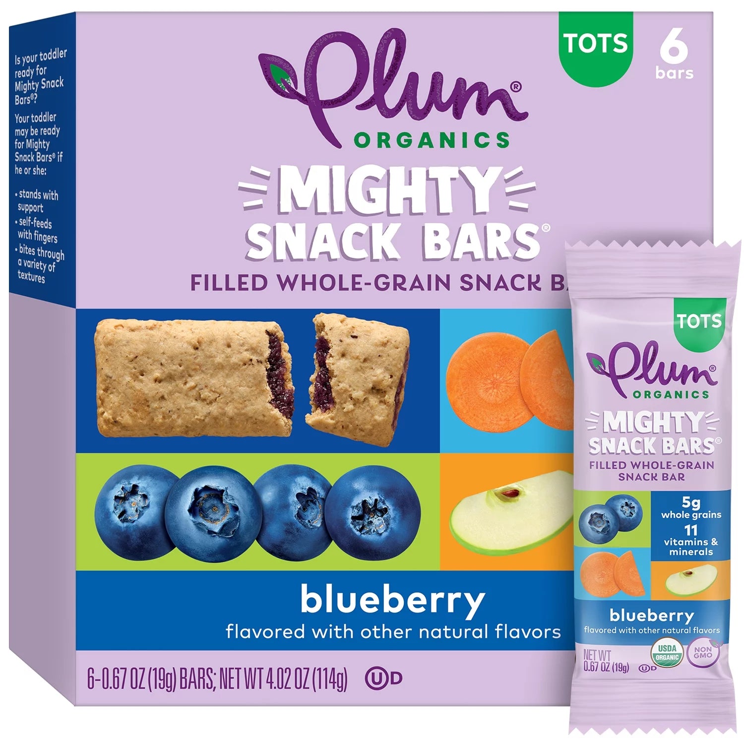 Blueberry 0.67 oz Snack Bars 6 Count 8 Pack O1291